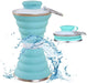500ML Silicone Water Bottle Cup Foldable Leak Proof Portable Sports Travel Water Bottles For Outdoor Travel Gym Hiking Reuseable Kitchen Gadgets