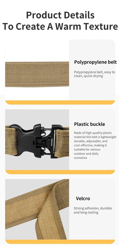 1pc Quick Release Tactical Belt for Men Fashion Style Combat Belt for Outdoor Activities and Fishing - MANDOTOS