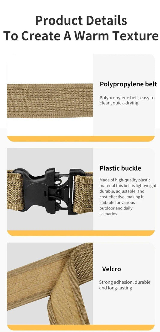 1pc Quick Release Tactical Belt for Men Fashion Style Combat Belt for Outdoor Activities and Fishing - MANDOTOS