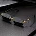 1pc Trendy Rimless Y2K Glasses for Women Men Punk Frameless Rectangle Glasses Retro Gradient Shades Driving Travel UV400 Eyewear - MANDOTOS INTERNATIONAL