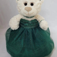 KINNEX COLLECTIONS SINCE 1997 12" Quince Anos Quinceanera Last Doll Teddy Bear with Dress (Centerpiece) ~ ARC09831 - 33 (Emerald Green) - MANDOTOS INTERNATIONAL