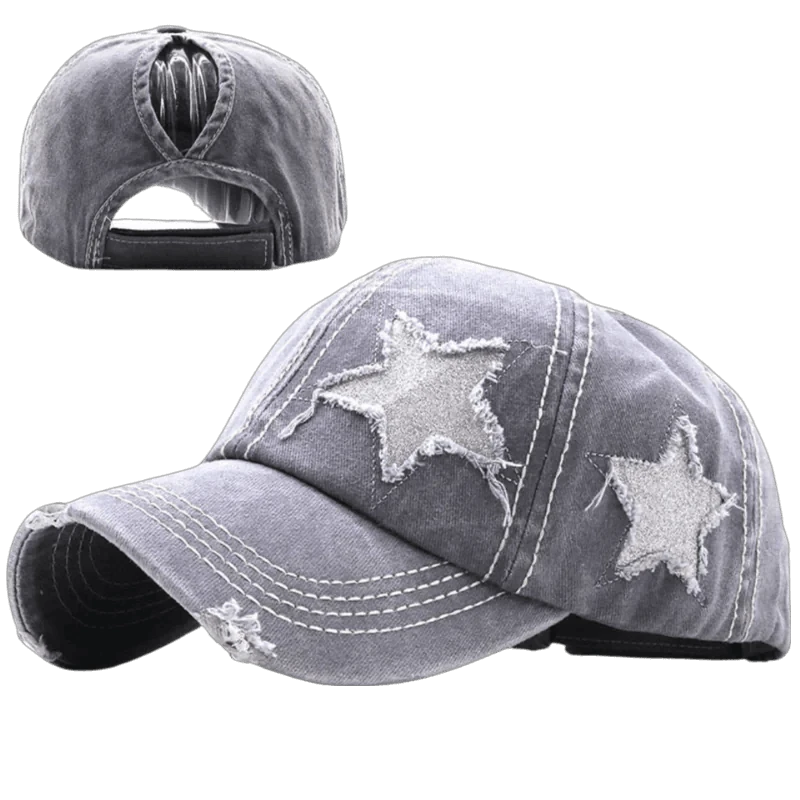 Star Denim Baseball Cap - MANDOTOS