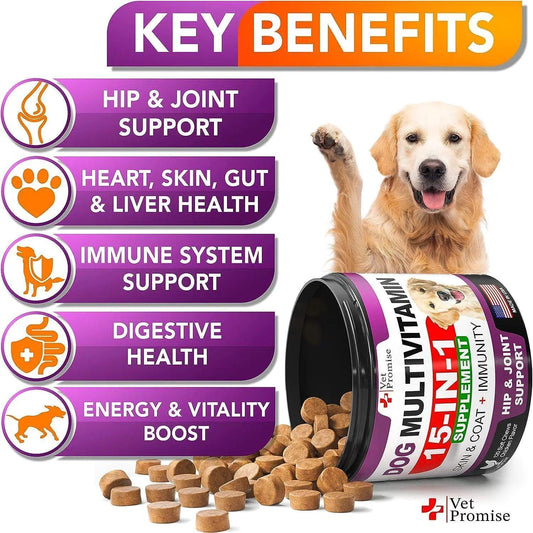 2-Pack Glucosamine & Multivitamins Dog Chews, 240 Count - MANDOTOS