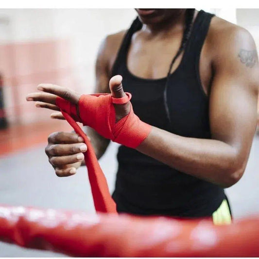 2 Rolls 2.5M Cotton Boxing Bandage Sports Strap Sanda Gauntlets MMA Hand Gloves Wraps Belt Wraps Bandage For Competition - MANDOTOS