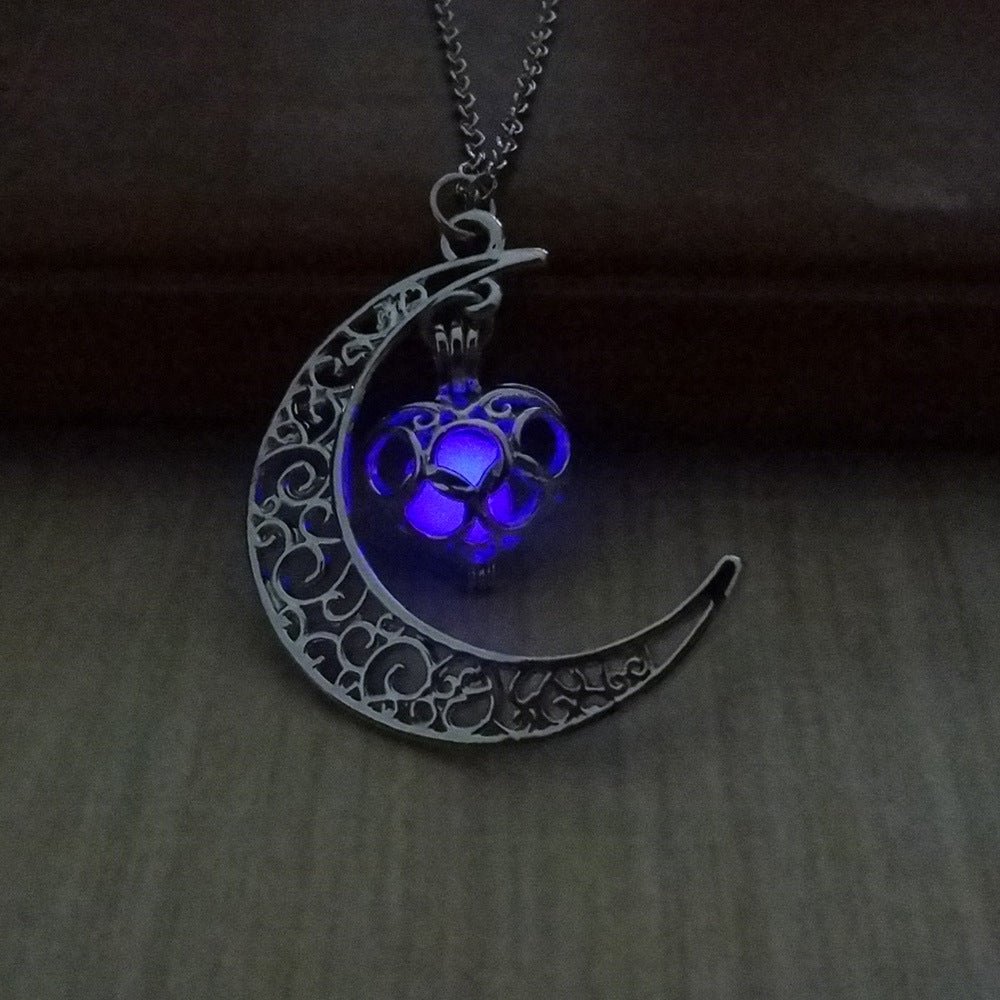 Glowing Pendant Necklaces Silver Plated Chain Necklaces - MANDOTOS INTERNATIONAL0