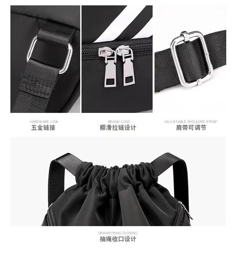 2024 New Drawstring Drawstring Pocket Backpack Outdoor Training Basketball Bag Large Capacity Travel Gym Bag Backpack - MANDOTOS INTERNATIONAL