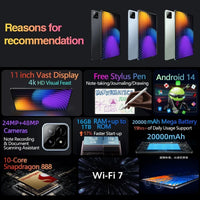 2025 Global Version Tablets Xiaoml Pad 7 Pro 11 inch 4K HD Original Tablet 5G Wifi Android PC MI Tablets Google Play Tablets PC - MANDOTOS INTERNATIONAL