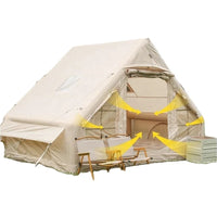 2025 NEW LA Large Luxury Outdoor Family Waterproof Durable Airtight House Travel Air Inflatable Tent for Camping - MANDOTOS INTERNATIONAL