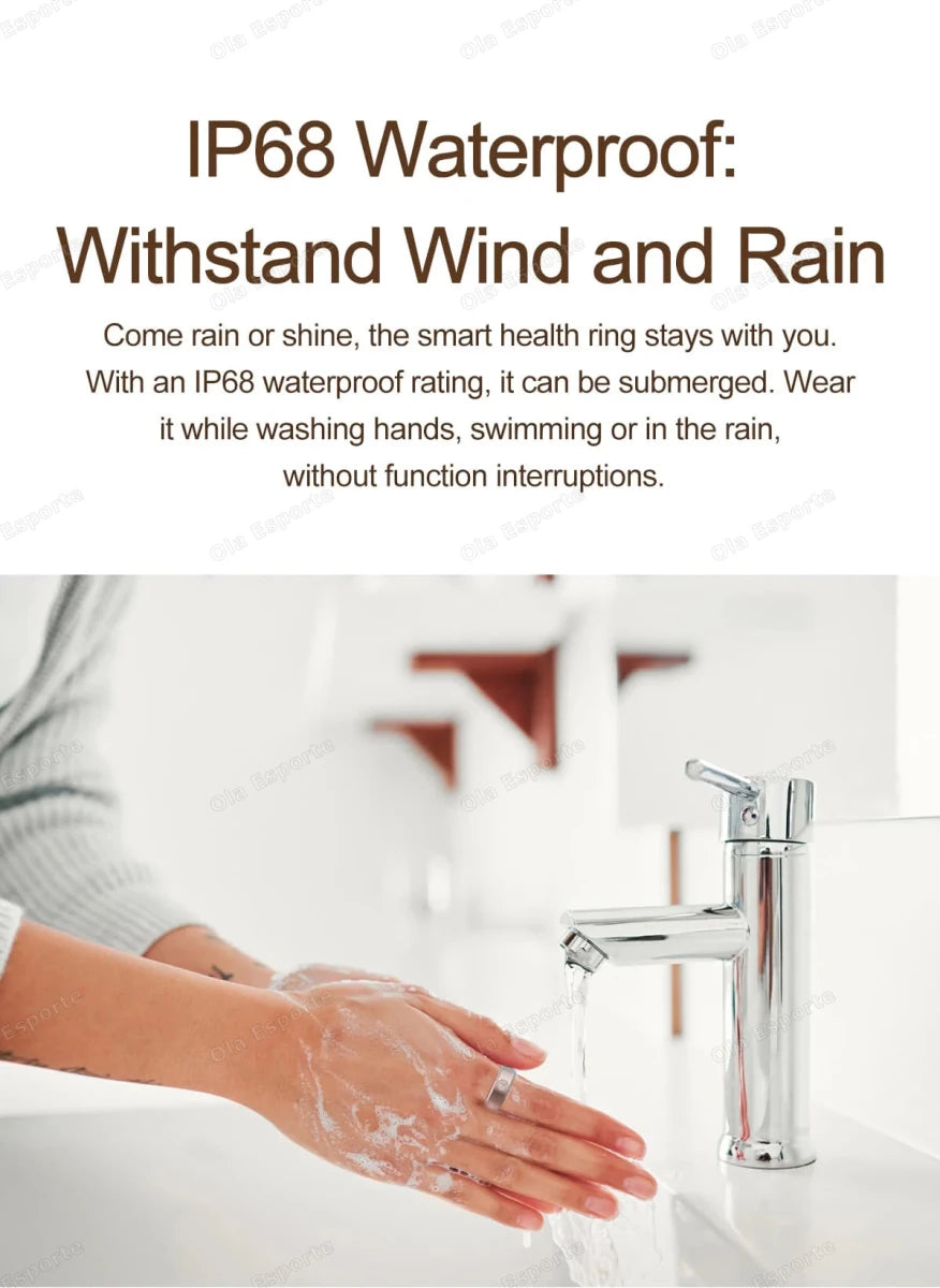 2025 Smart Ring Women Men Super narrow 6.3mm Heart Rate Health Stress measurement Monitor IP68 Waterproof Fashion Sports Rings - MANDOTOS INTERNATIONAL