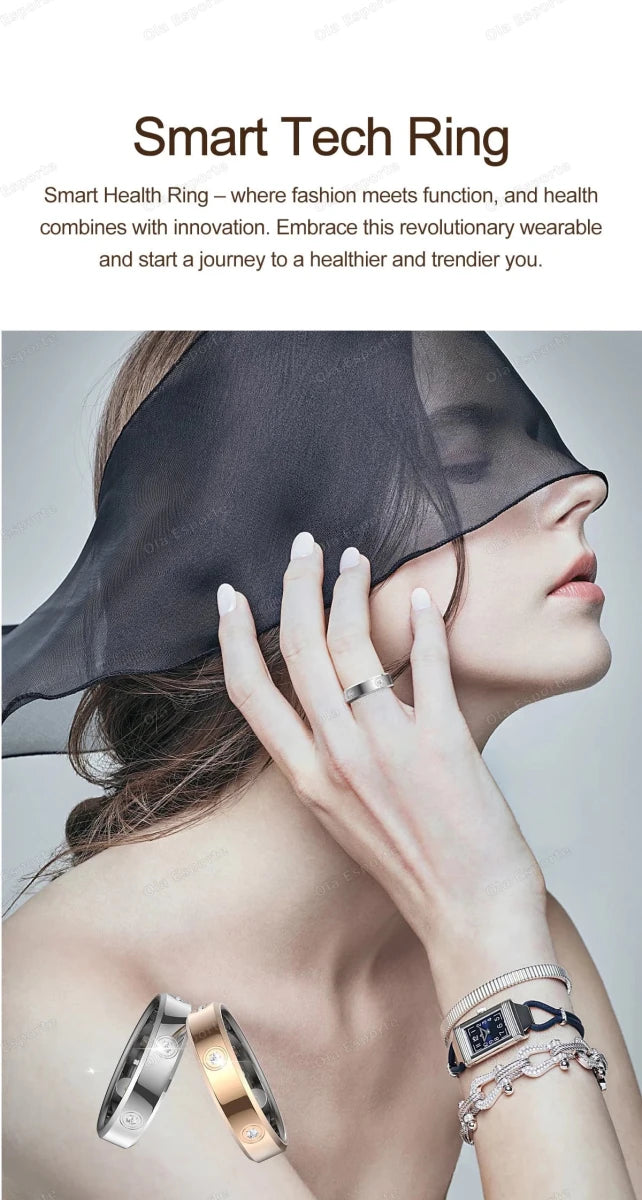2025 Smart Ring Women Men Super narrow 6.3mm Heart Rate Health Stress measurement Monitor IP68 Waterproof Fashion Sports Rings - MANDOTOS INTERNATIONAL