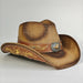 Embroidered Straw Cowboy Hat - Western Sun Hat for Women Men - Country Rodeo Cowgirl - MANDOTOS INTERNATIONAL