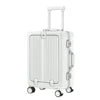 2026 US Warehouse 20 24 Inch Zipperless Aluminum Frame PC Suitcase Luggage High Quality Front Opening Hard Shell Travel Suitcase - MANDOTOS INTERNATIONAL