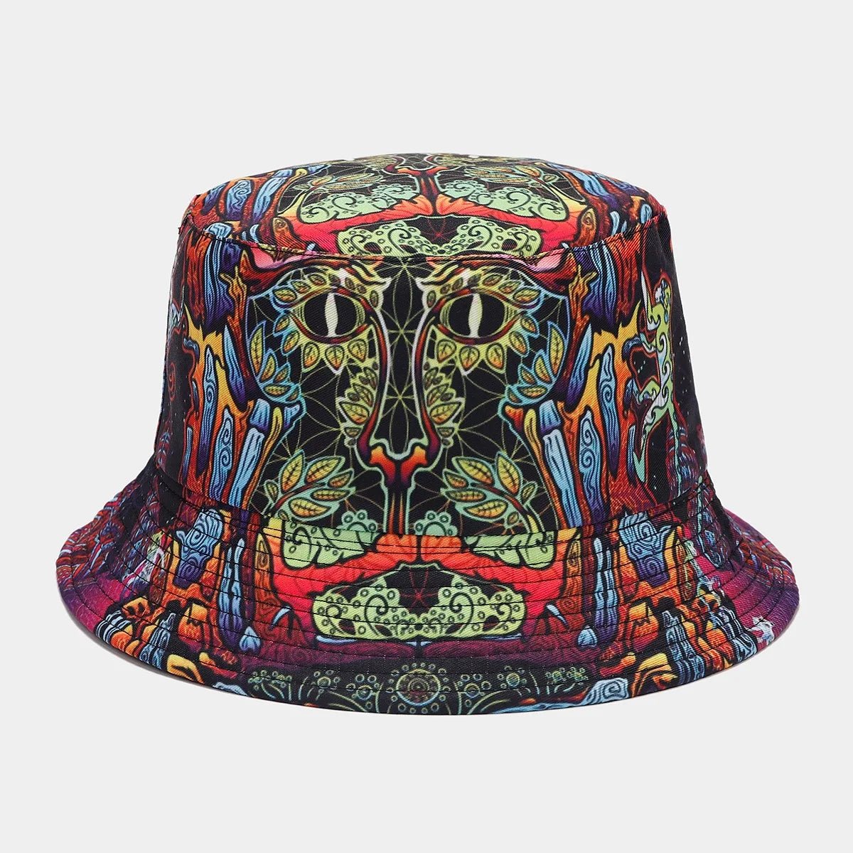 2027 NEW KJEuropean American Fashion Retro Graffiti Double Sided Wearing Bucket Hat Women Travel Sun Men Party Bucket Hat - MANDOTOS INTERNATIONAL