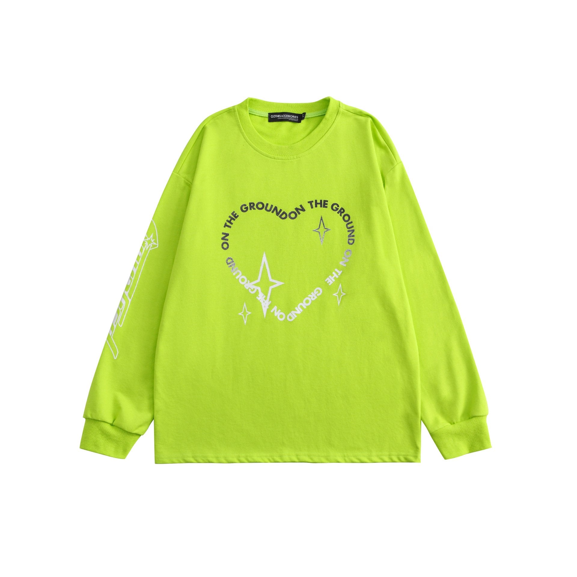 Women's Casual Long Sleeve Heart Tee
