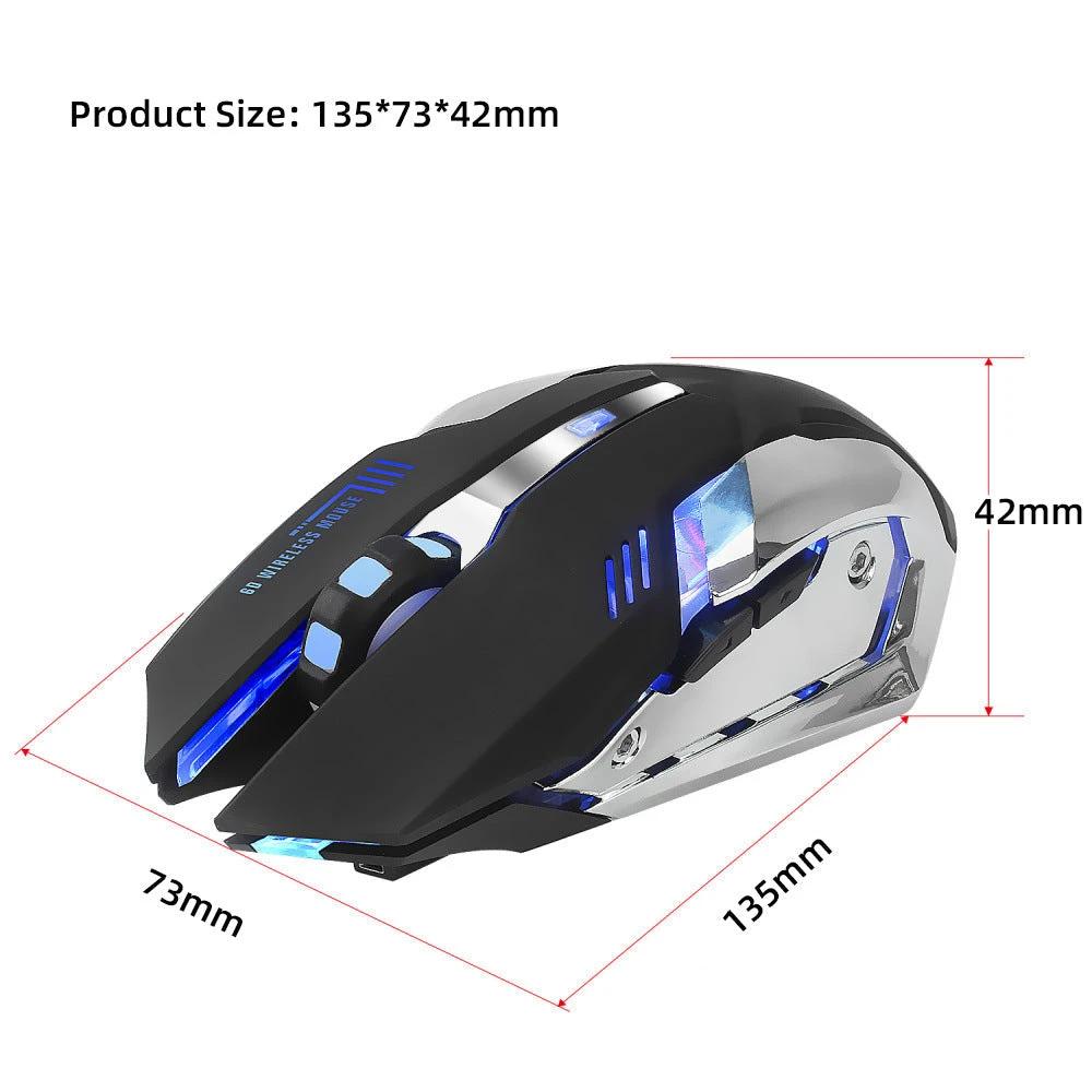 HXSJ new wireless mouse 2.4GPI gaming mouse glowing mouse MANDOTOS