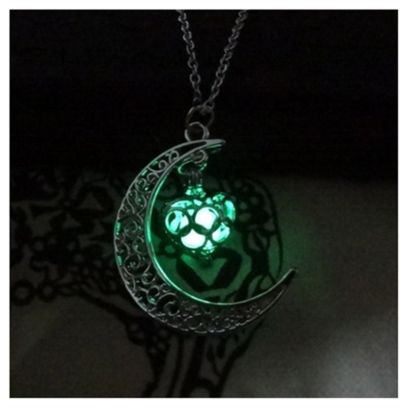 Glowing Pendant Necklaces Silver Plated Chain Necklaces - MANDOTOS INTERNATIONAL0