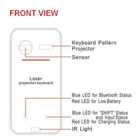 LEING FST Virtual Laser Keyboard Bluetooth Wireless Projector Phone Keyboard For Computer Pad Laptop With Mouse Function MANDOTOS