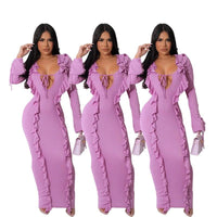 Pure Color Tied Stringy Selvedge Dress MANDOTOS