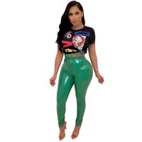 High elasticity plus velvet thick PU leather pants - MANDOTOS INTERNATIONAL0
