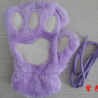 Winter Lovely Half Cover Paw Bear Cat Claw Gloves Short Finger MANDOTOS