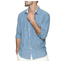 Men's Cotton-Linen Blend Casual Shirt