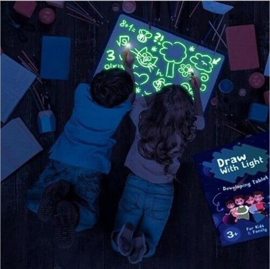 Educational Toy Drawing Pad 3D Magic 8 Light Effects Puzzle Board Sketchpad MANDOTOS