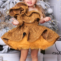 AutumnWinter One Shoulder Dress Girls Walking Dresses - MANDOTOS INTERNATIONAL0