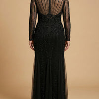 Lara High Neck Beaded Gown
