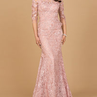 Short Sleeve Lace Mermaid Gown | 28879 - MANDOTOS INTERNATIONALDress