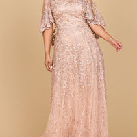 Cape Sleeve Mother's Gown | 28881