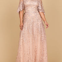 Cape Sleeve Mother's Gown | 28881
