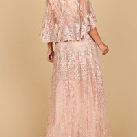 Cape Sleeve Mother's Gown | 28881