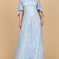 Cape Sleeve Mother's Gown | 28881