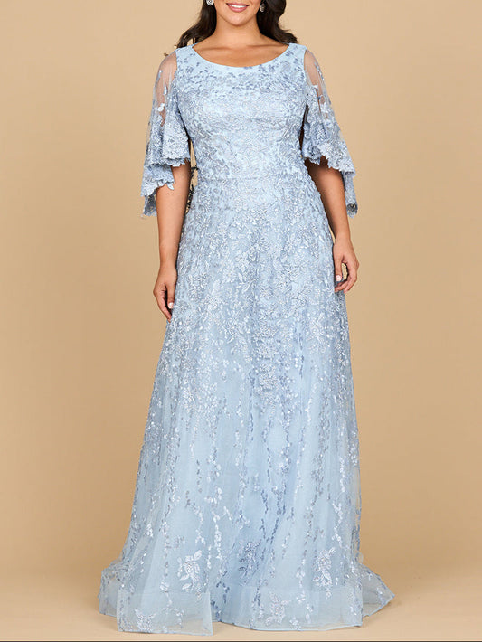 Cape Sleeve Mother's Gown | 28881