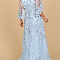 Cape Sleeve Mother's Gown | 28881