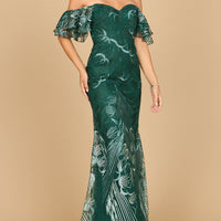 Off Shoulder Mermaid Lace Gown | Lara 28884