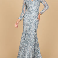 Mermaid, Long Sleeve Gown | 28885