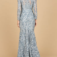 Mermaid, Long Sleeve Gown | 28885