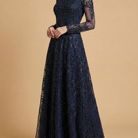 Long Sleeve High Neck Gown | 28904