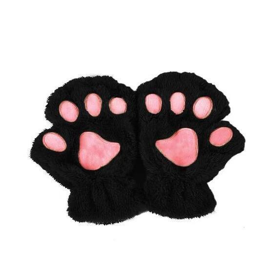 Winter Lovely Half Cover Paw Bear Cat Claw Gloves Short Finger MANDOTOS