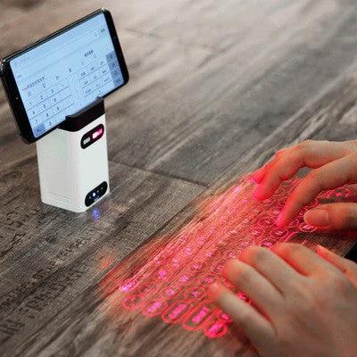 LEING FST Virtual Laser Keyboard Bluetooth Wireless Projector Phone Keyboard For Computer Pad Laptop With Mouse Function MANDOTOS