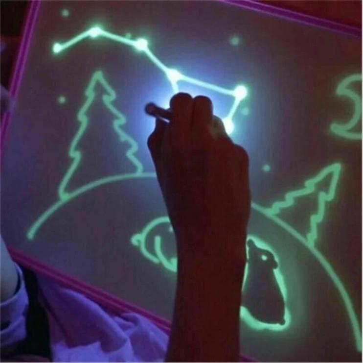 Educational Toy Drawing Pad 3D Magic 8 Light Effects Puzzle Board Sketchpad MANDOTOS