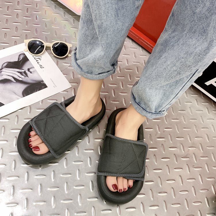 Chic Grey Beach Sandals with Comfort Sole - MANDOTOS INTERNATIONAL