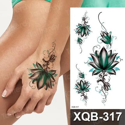 Floral Essence Body Art Tattoo - MANDOTOS