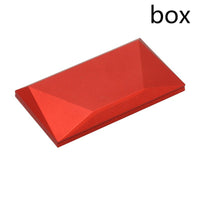 Ring box red rectangular design with angular lid; ideal for Valentines Day gifts