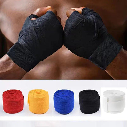 2PCS 1.5/2/3/5M Boxing Training Bandages Cotton Sports Bandages Sanda Kick Boxing Mma Hand Gloves Wraps Belt Boxing Sports Strap - MANDOTOS