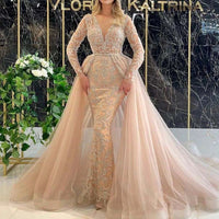 French Style Simple Long-sleeved Style Wedding Dress MANDOTOS