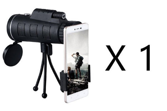 Compatible with Apple, Monocular Telescope Zoom Scope with Compass Phone Clip Tripod - MANDOTOS INTERNATIONAL0