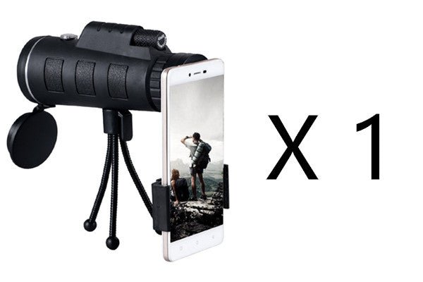 Compatible with Apple, Monocular Telescope Zoom Scope with Compass Phone Clip Tripod - MANDOTOS INTERNATIONAL0