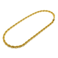 Men's hip-hop gold-plated European and American necklace fashion high sense 1cm thick twist necklace twisted rope chain a generation of hair